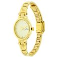 Titan Quartz Analog Champagne Dial Watch For WomenWith Golden Stainless Steel Strap - image number 1