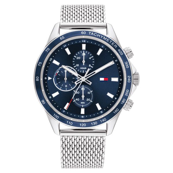 Tommy Hilfiger Quartz Multifunction Blue Dial Stainless Steel Strap Watch for Men - image number 0