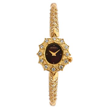 Titan Nebula Jewels 18k Gold Analog with Diamonds Watch for Women