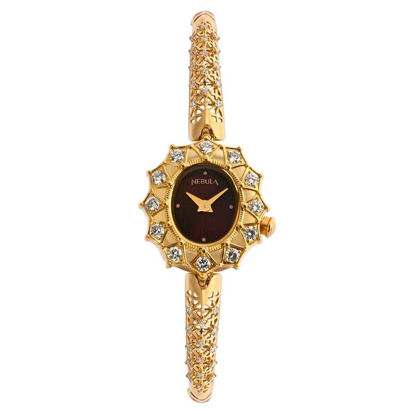 Titan Nebula Jewels 18k Gold Analog with Diamonds Watch for Women - image number 0