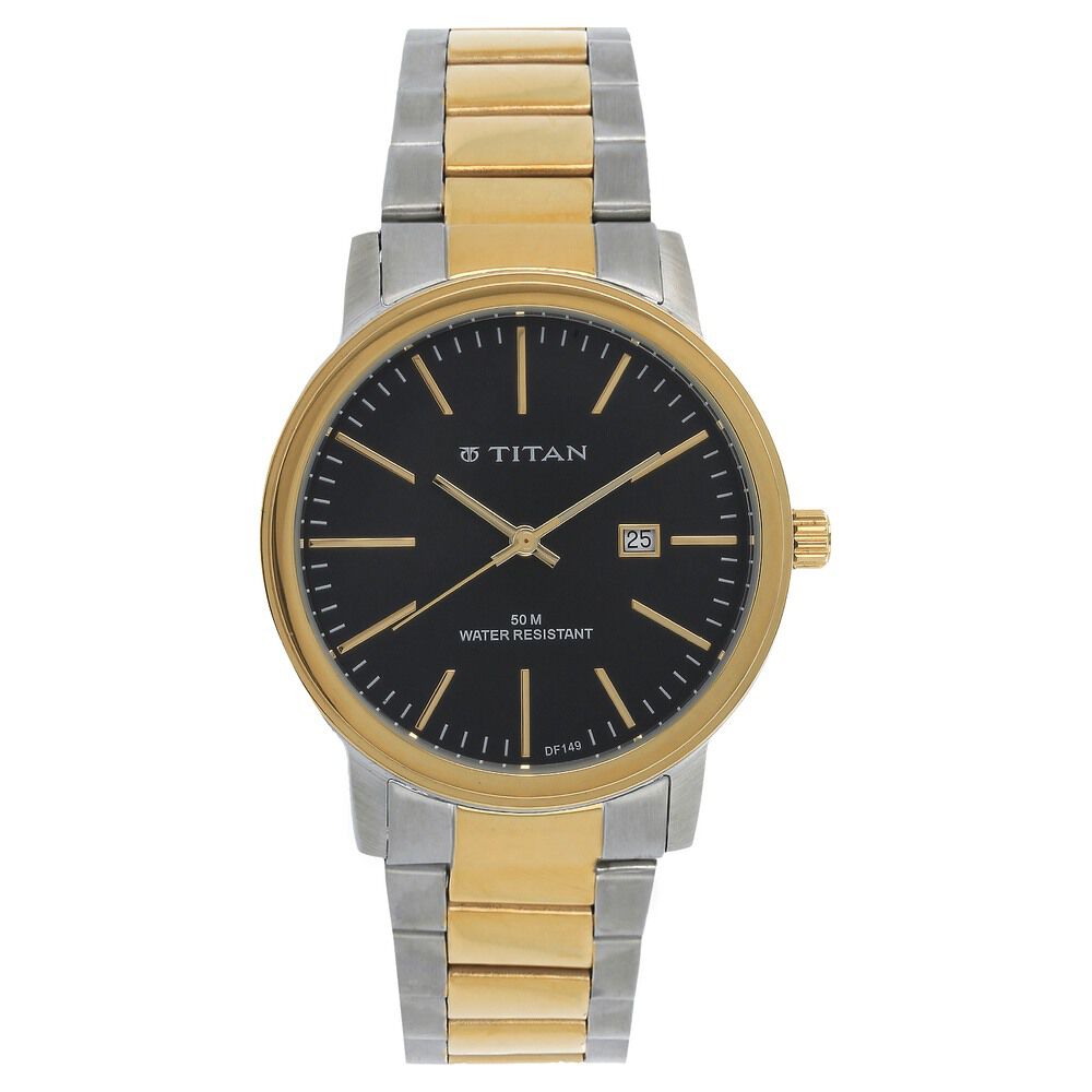 Black dial black stainless steel strap clearance watch nk3147km01