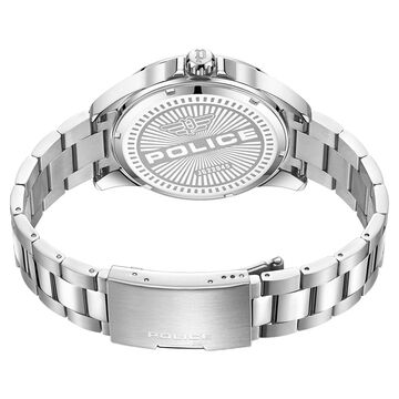 Police Blue Dial Silver Strap Analog Watch for Men