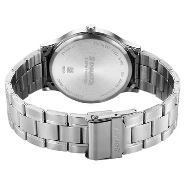 Sonata Aspire Quartz Analog Blue Dial Stainless Steel Strap Watch For Men