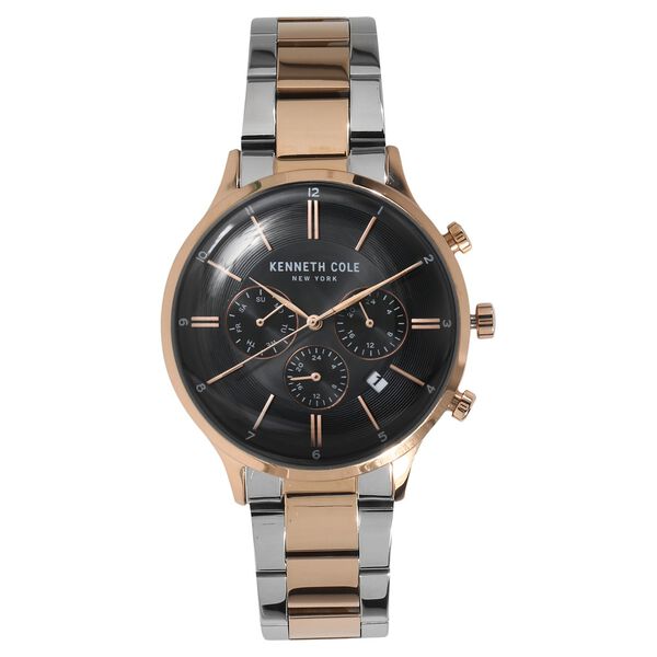 Kenneth Cole Quartz Multifunction Black Dial Metal Strap Watch for Men - image number 0