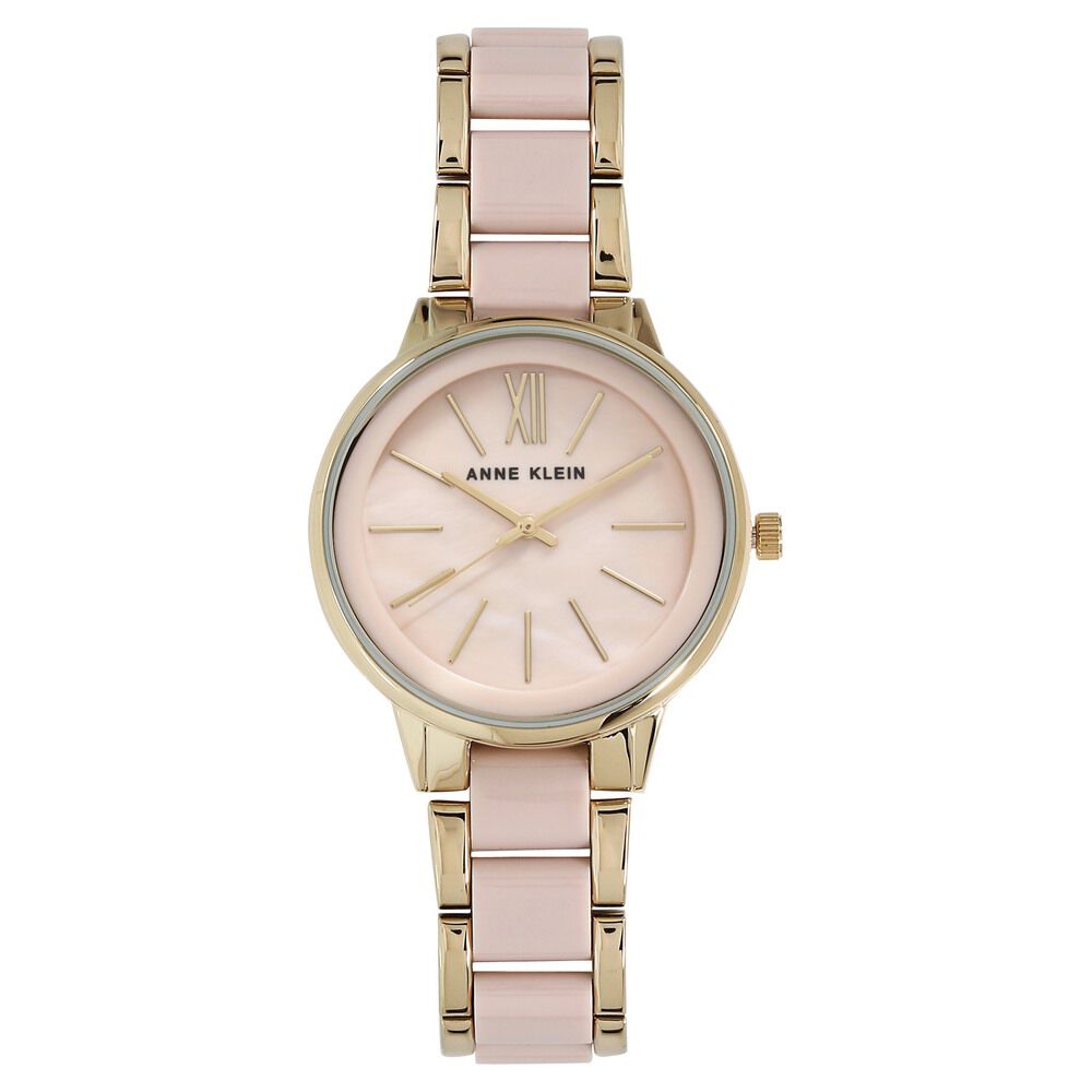 Buy Online Anne Klein Quartz Analog Beige Dial Bimetal Strap Watch