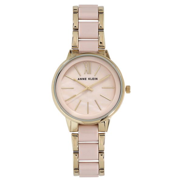 Anne Klein Quartz Analog Beige Dial Bimetal Strap Watch for Women - image number 0