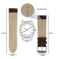 22 mm Brown Genuine Leather Strap for Men - image number 1