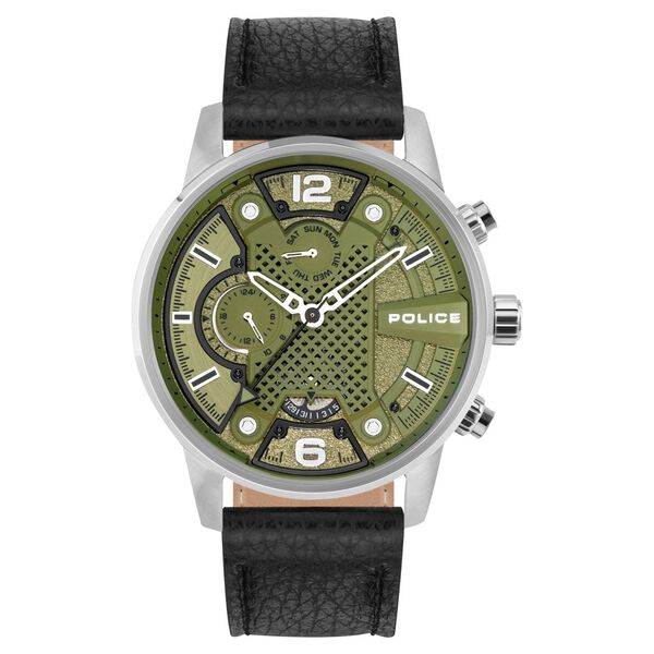 Police Black Dial Black Strap Multifunction Watch for Men - image number 0