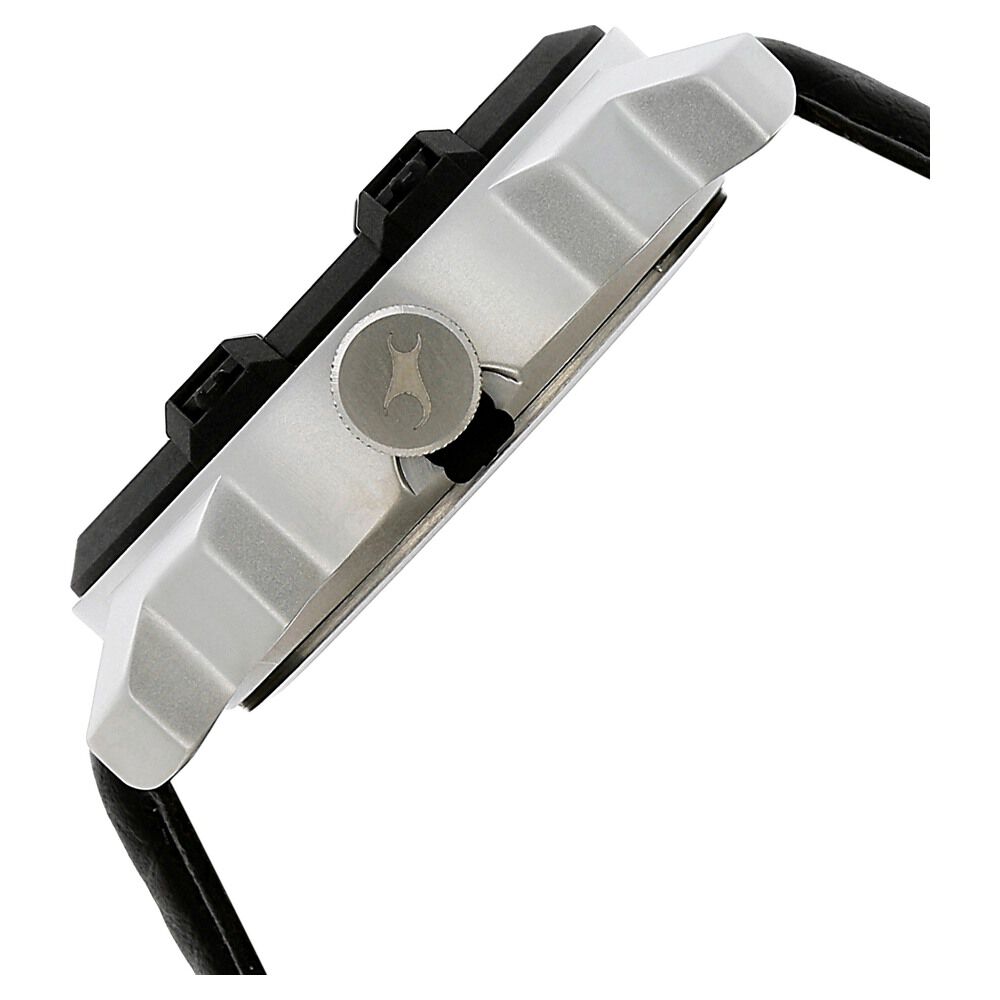 Buy Online Fastrack Quartz Analog Silver Dial Leather Strap Watch for Guys nk3153kl01 Titan