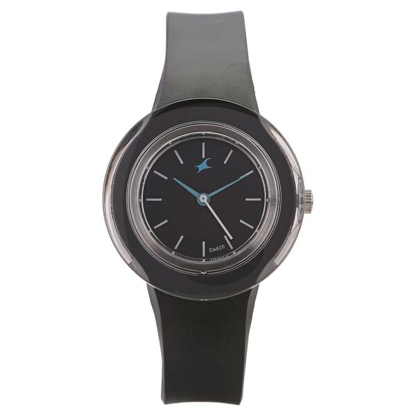 Fastrack Quartz Analog Black Dial Plastic Strap Watch for Girls - image number 0
