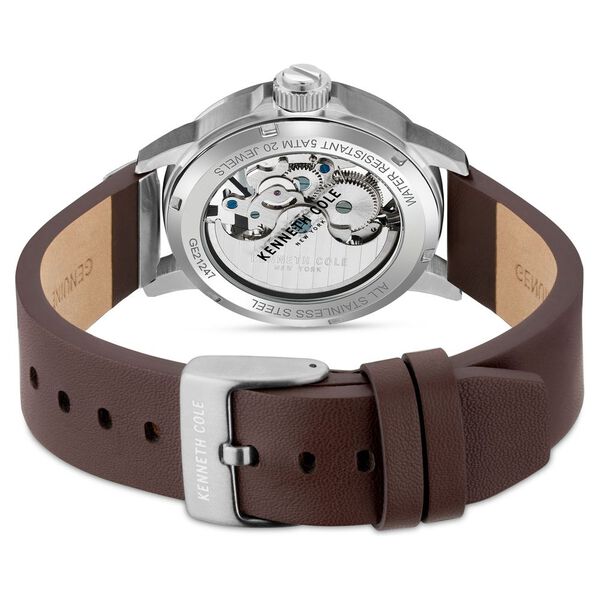 Kenneth Cole Automatic Brown Dial Brown Leather Strap Watch For Men - image number 4