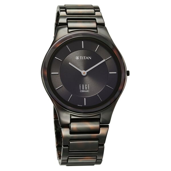 Titan Ceramic Camo Quartz Analog Green Dial Ceramic Strap Watch For Men - image number 2