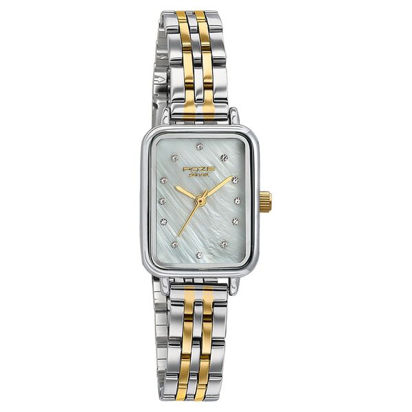 Sonata Poze Quartz Analog Mother of Pearl Dial Two Toned Metal Strap Watch For Women - image number 2
