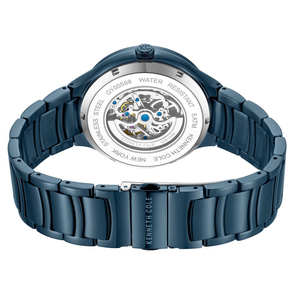 Buy Online Kenneth Cole Automatic Blue Dial Stainless Steel Strap
