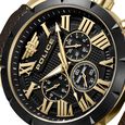 Police Quartz Multifunction Black Dial Brown Leather Strap Watch For Men - image number 2