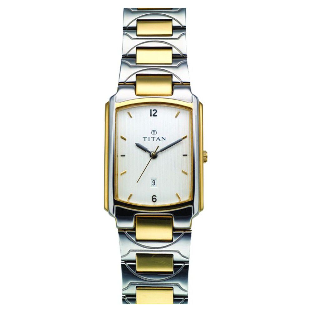 Buy Online Titan Quartz Analog with Date White Dial Watch for Men nc1955bm01 Titan
