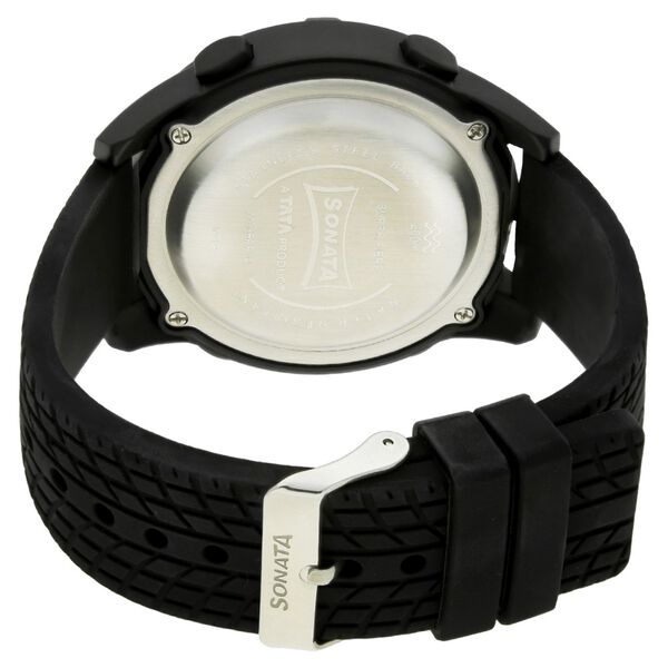 SF Digital Dial Black Plastic Strap Watch for Men - image number 3
