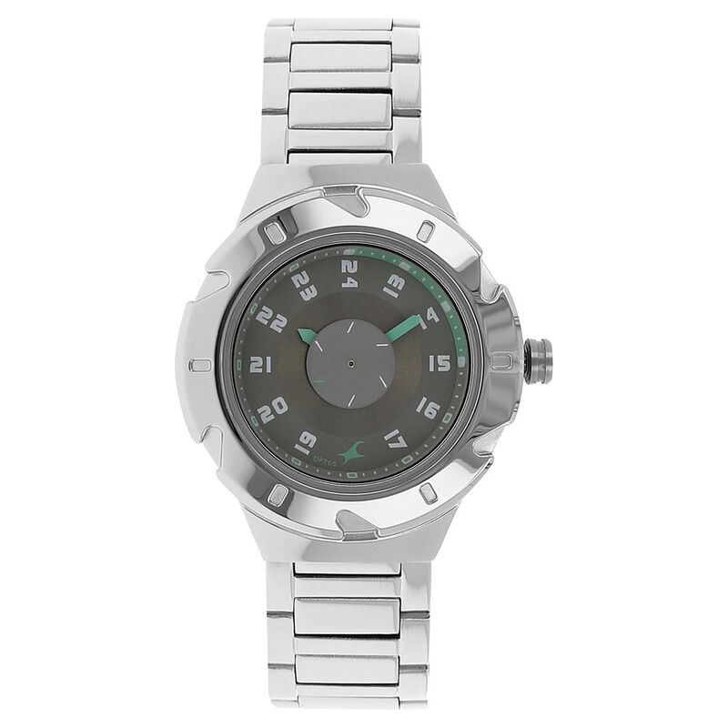 Fastrack Quartz Analog Grey Dial Stainless Steel Strap Watch for Girls