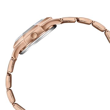 Poze By Sonata Quartz Analog Blue Dial Rose Gold Metal Strap Watch For Women