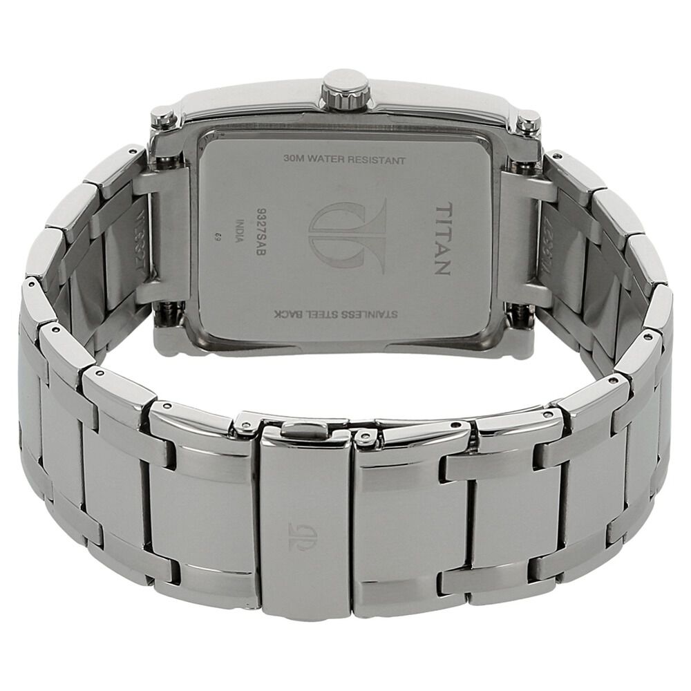 Buy Online Titan Rectangle Silver Dial Analog with Date Metal