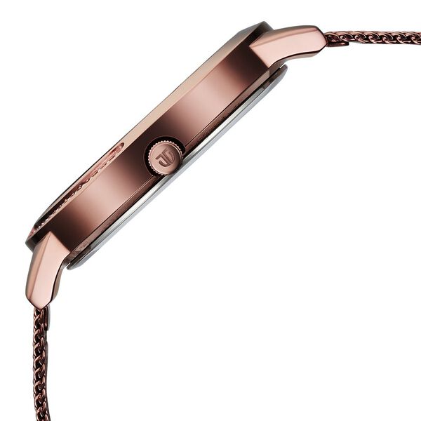 Titan Razzle Dazzle Quartz Analog Brown Dial Stainless Steel Mesh Strap Watch For Women - image number 3