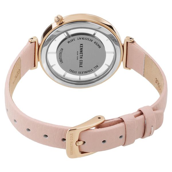 Kenneth Cole Quartz Analog Rose Gold Dial Leather Strap Watch for Women - image number 3