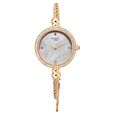 Titan Raga Spotlight Quartz Analog White Dial Golden Metal Strap Watch For Women