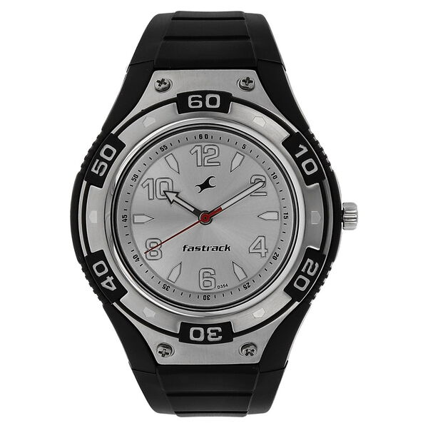Fastrack Quartz Analog Silver Dial Plastic Strap Watch for Guys - image number 0