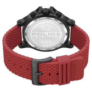 Police Quartz Multifunction Black Dial Silicone Strap Watch for Men