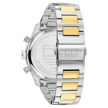 Tommy Hilfiger Quartz Multifunction Green Dial Two Toned Stainless Steel Strap Watch For Men