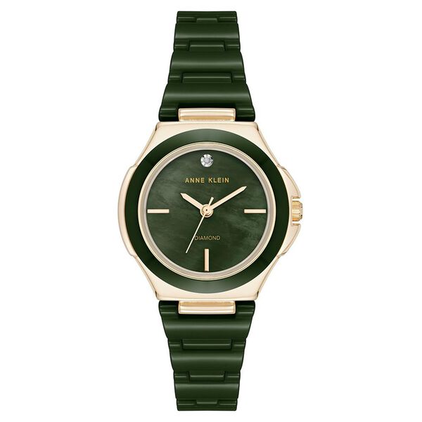 Anne Klein Quartz Analog Green Dial Green Ceramic Strap Watch For Women - image number 0