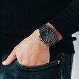 Titan Workwear Multifunction Black Dial Black Metal Strap Watch For Men - image number 6