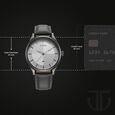Titan Neo Economy Quartz Analog with Date Silver Dial Grey Leather Strap Watch For Men - image number 2