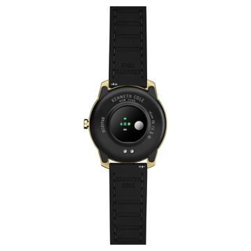 Kenneth Cole Smart Black Dial Silicone Strap Unisex Watch With Brown Strap