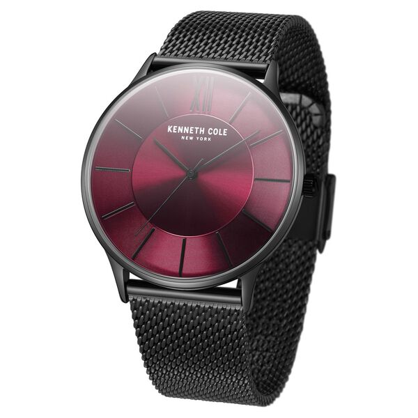 Kenneth Cole Quartz Analog Maroon Dial Stainless Steel Strap Watch for Men - image number 1