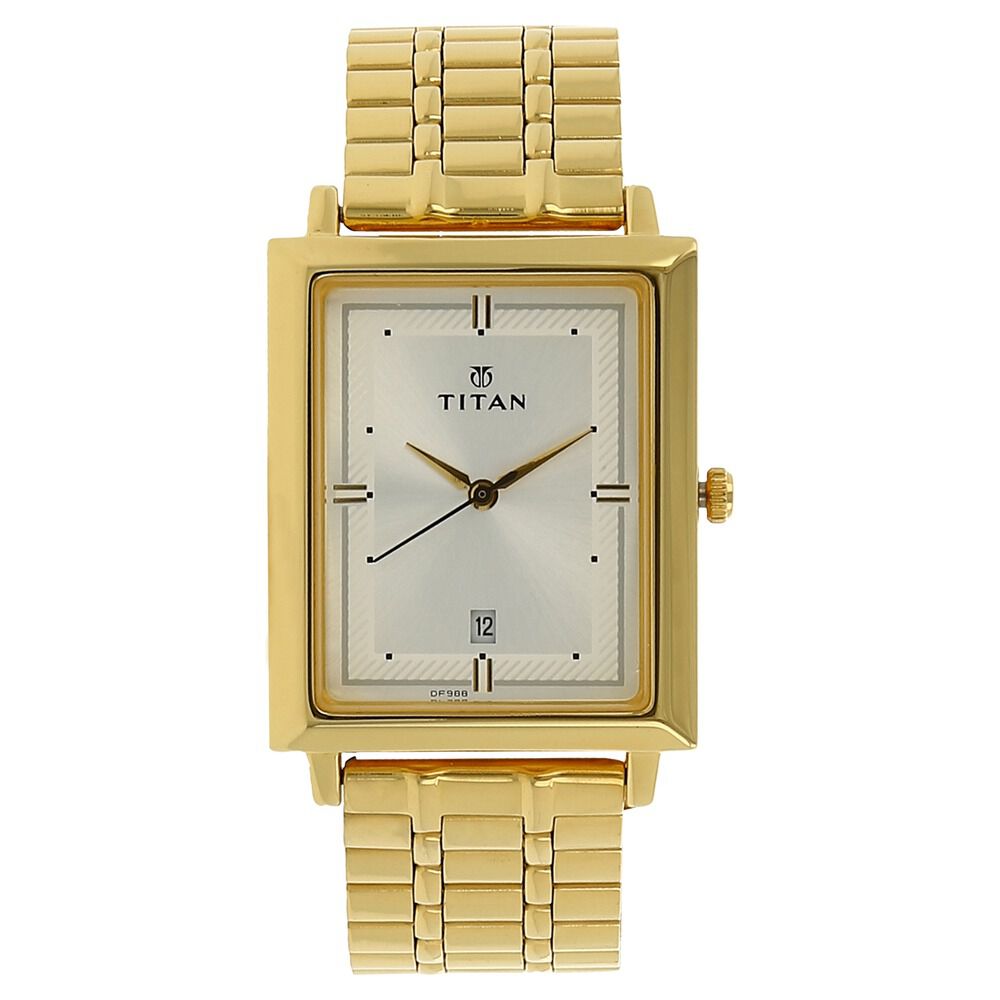 Buy Online Titan Quartz Analog with Date Silver Dial Stainless