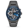 Police Multifunction Blue Dial Grey Stainless Steel Strap Watch For Men - image number 0