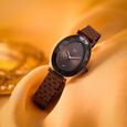 Vyb Prodigy By Fastrack Quartz Analog Brown Dial Brown Stainless Steel Strap Watch For Girls - image number 0