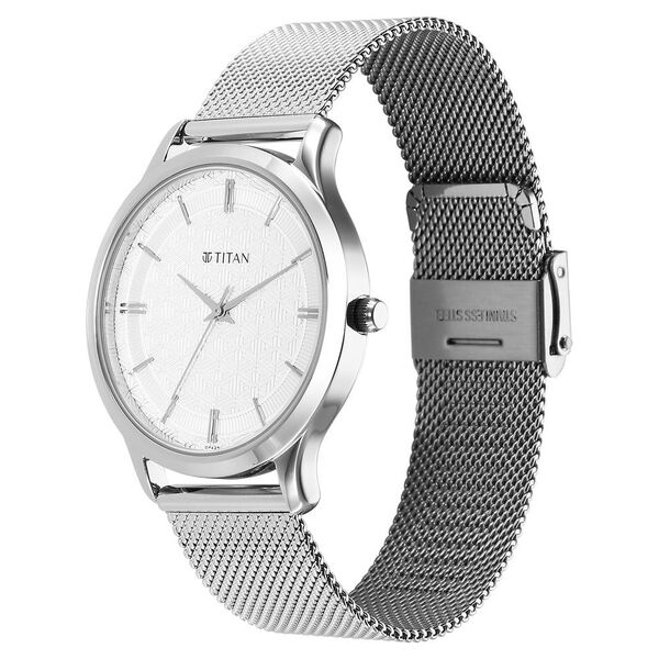 Titan Karishma Quartz Analog Silver Dial Stainless Steel Strap Watch for Men - image number 2