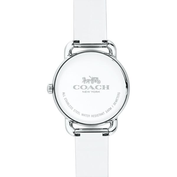 Coach Quartz Analog Silver Dial Leather Strap Watch for Women - image number 2