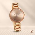 Fastrack Style Up Quartz Analog Champagne Dial Metal Strap Watch for Girls - image number 0