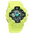 SF Dreamer Series Quartz Digital Analog Digital Black Round Dial Green Plastic Strap Watch For Men - image number 0