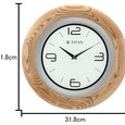 Titan Wooden Brown Wall Clock with Glass Dial - 31.8 cm x 31.8 cm (Medium) - image number 5