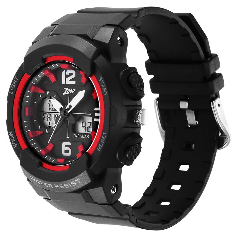 Buy Online Zoop By Titan Quartz Analog Digital Black Dial Plastic Strap