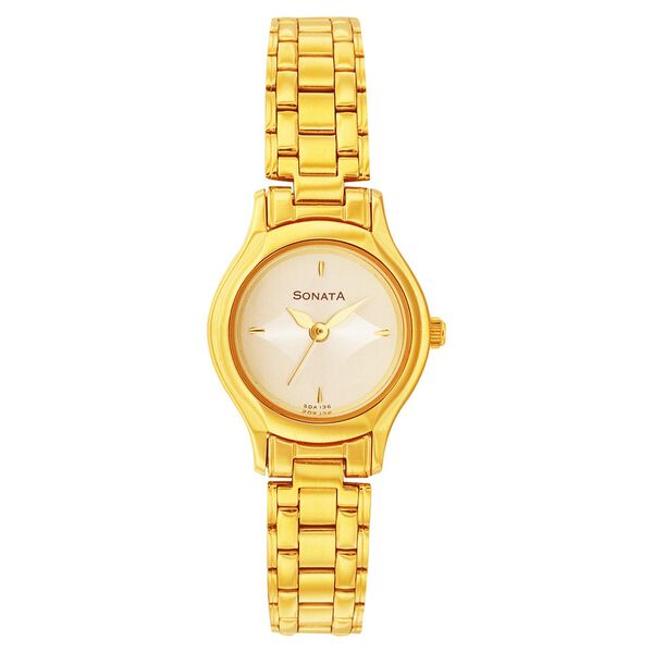 Sonata Quartz Analog Silver Dial Strap Watch for Women - image number 0