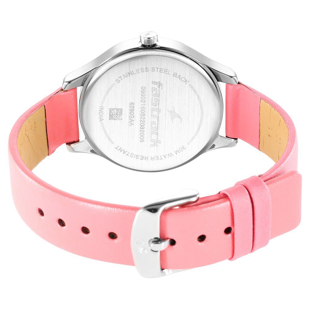 Fastrack pink strap watch deals