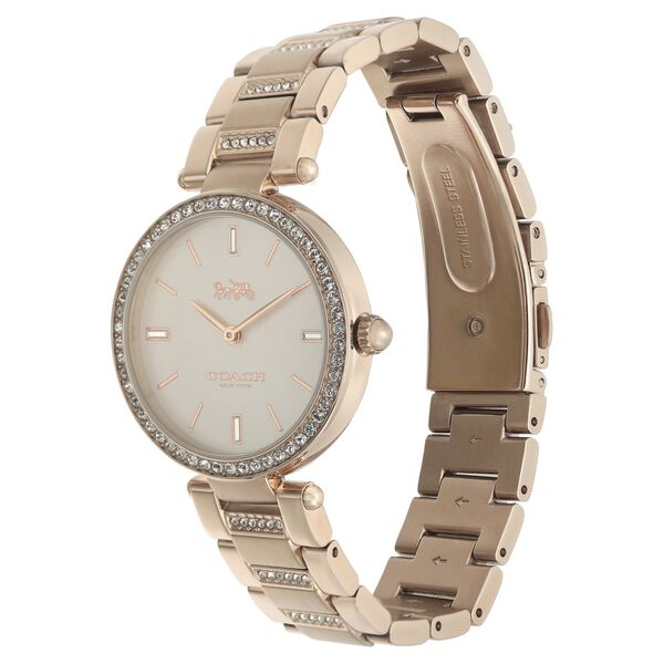 Coach Quartz Analog White Dial Stainless Steel Strap Watch for Women - image number 2