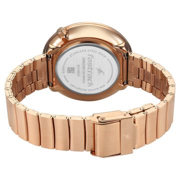 Fastrack Groove Quartz Analog with Date Green Dial Girls Stainless Steel Watch