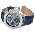 Police Quartz Multifunction Grey Dial Blue Leather Strap Watch For Men - image number 2