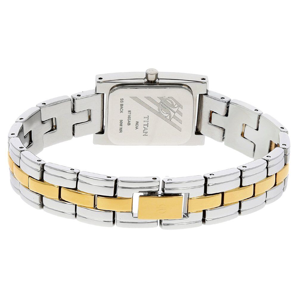 Buy Online Titan Quartz Analog Silver Dial Metal Strap Watch for Women ns9716bm01 Titan